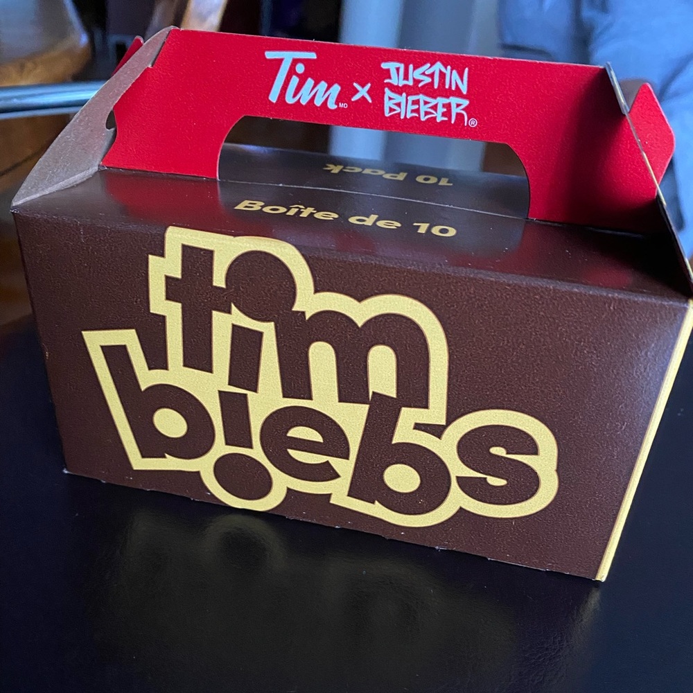 Limited Edition Timbiebs x Tim Hortons Timbits Box